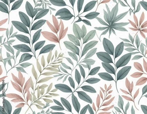 seamless pattern with leaves