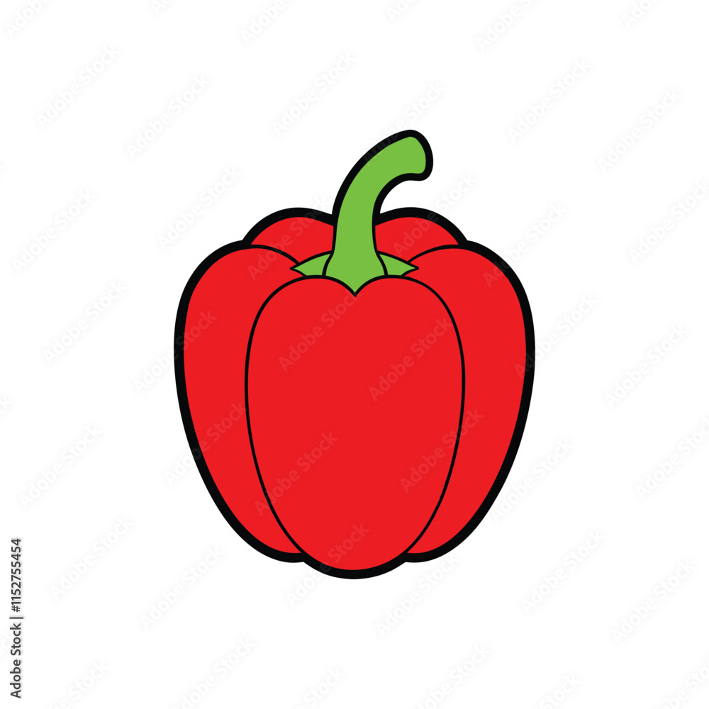 red bell pepper vector illustration red bell pepper vector illustration