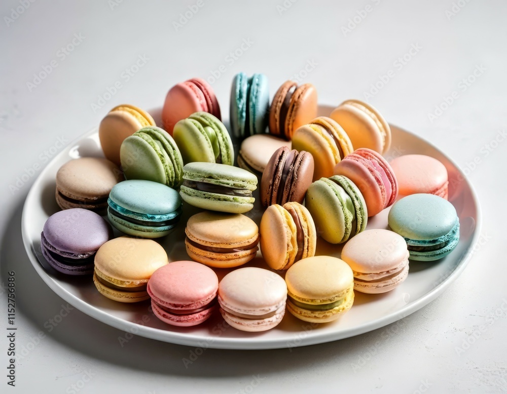 colorful macaroons on a plate colorful macaroons on a plate