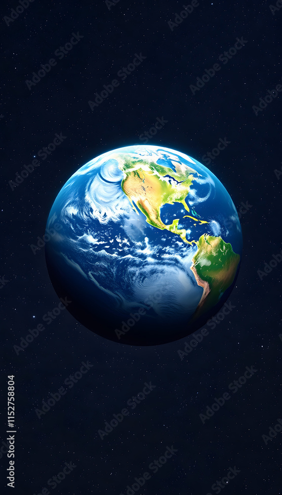 Fototapeta premium earth in space. , Generative, AI, mindfulness theme, with white tones