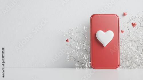 Red Smartphone with Heart: ...