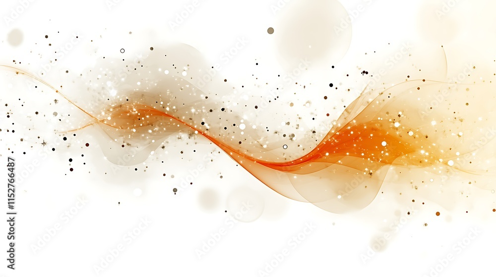 Obraz premium Abstract Gold and Orange Wave with Sparkle