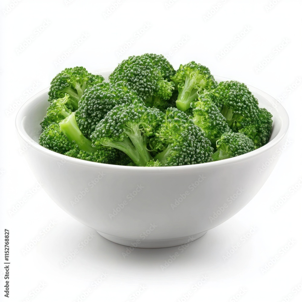 Fresh and Vibrant Broccoli in a White Bowl Perfect for Health-Conscious Food Photography and Plant-Based Recipe Inspiration Featuring Rich Green Color and Natural Texture Fresh and Vibrant Broccoli in a White Bowl Perfect for Health-Conscious Food Photography and Plant-Based Recipe Inspiration Featuring Rich Green Color and Natural Texture