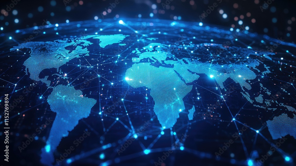 Fototapeta premium A digital illustration of a global network