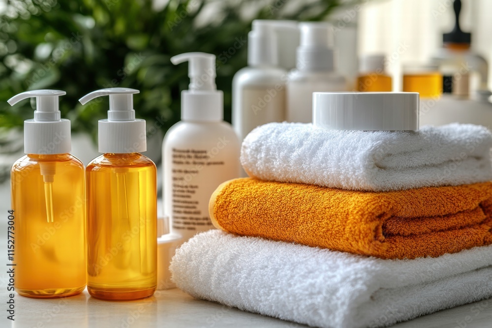 Spa Products and Rolled Towels Spa Products and Rolled Towels