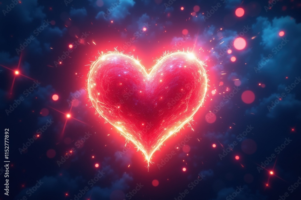 Radiant Red Heart Sparkles: Perfect for Valentine's Day, Love, and Romantic Celebrations Radiant Red Heart Sparkles: Perfect for Valentine's Day, Love, and Romantic Celebrations