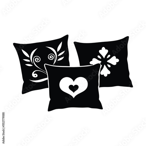 decorative throw pillows silhouette art for home and living decor