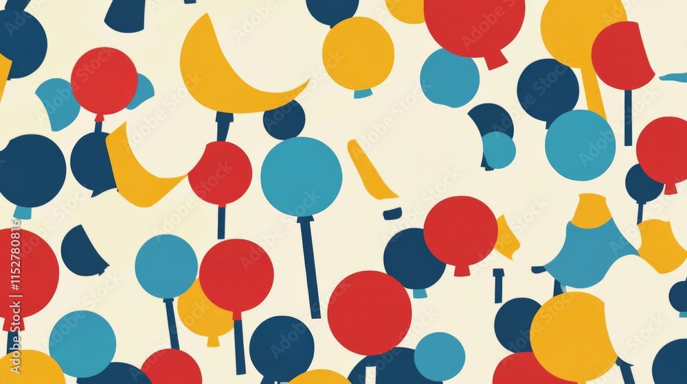 Vibrant Community Rally with Geometric Shapes Vibrant Community Rally with Geometric Shapes