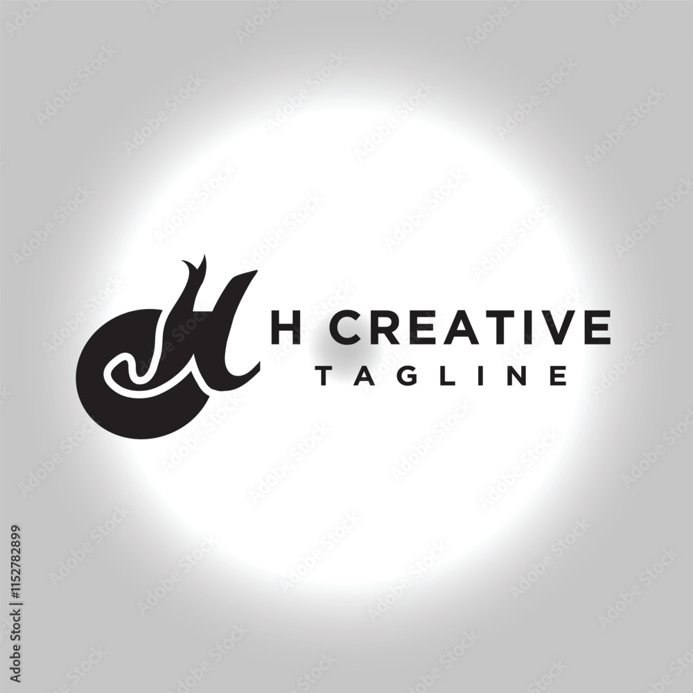 Fototapeta premium H logo minimalist letter logo design.