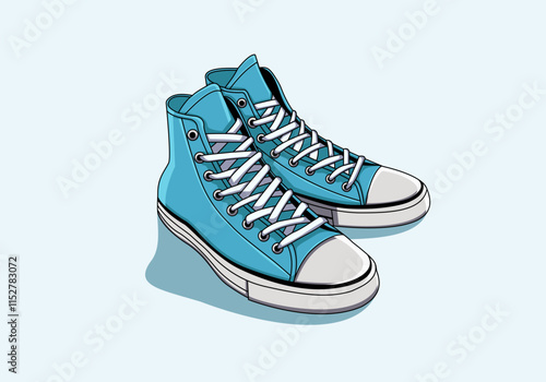 Sneaker shoes illustration
