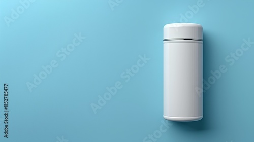 Wallpaper Mural White cylindrical container on light blue background. Torontodigital.ca