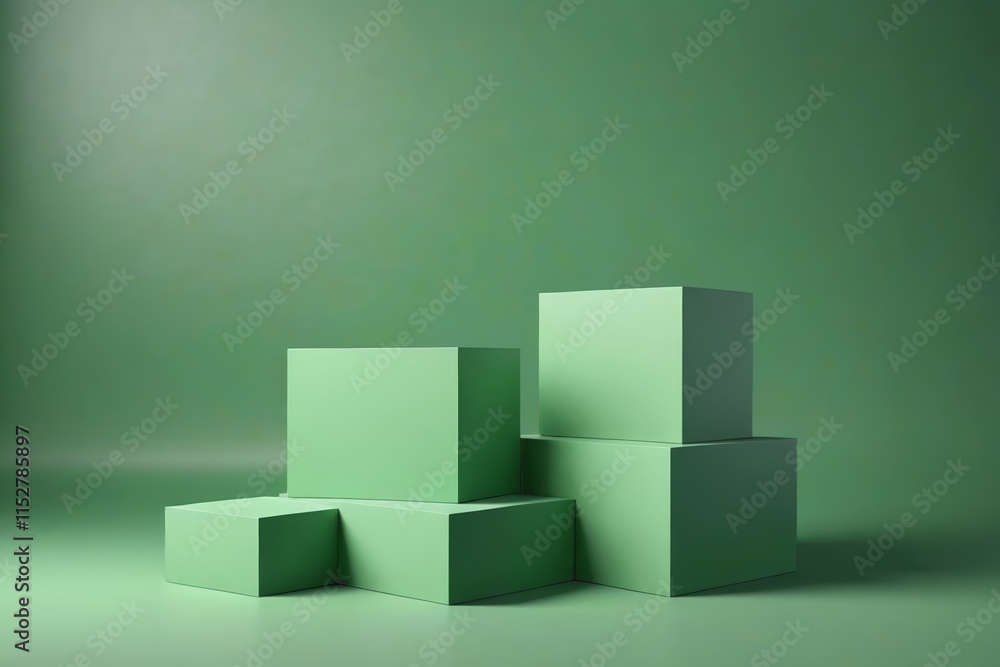 a close up of a group of green boxes on a green surface a close up of a group of green boxes on a green surface