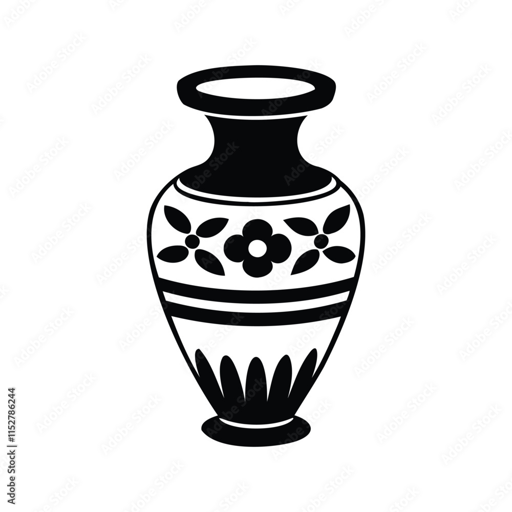 artistic vase silhouette vector for pottery and decorative themes artistic vase silhouette vector for pottery and decorative themes