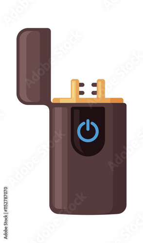 USB rechargeable electric lighter vector illustration