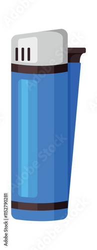 Blue gas lighter vector illustration