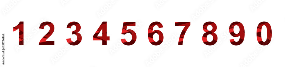 the love symbol is red on consecutive numbers. Ten numbers from one to zero. Number love symbol concept vector illustration isolated on white background. stock illustration, the love symbol is red on consecutive numbers. Ten numbers from one to zero. Number love symbol concept vector illustration isolated on white background. stock illustration,
