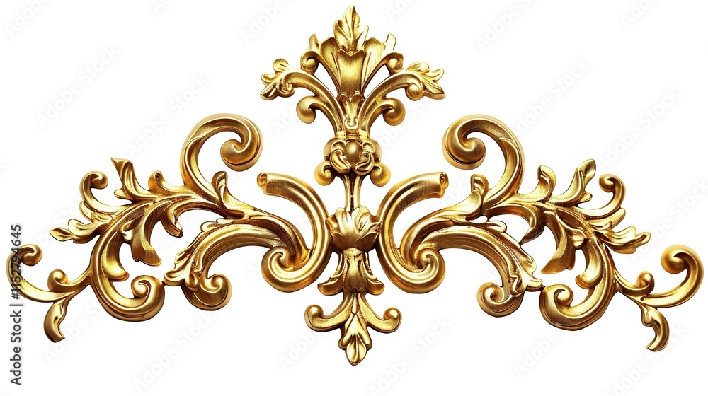 Beautiful golden decorative element in an elegant cut out form, Delicate and shiny for various decorative purposes, Ideal for adding a touch of luxury to any setting. Beautiful golden decorative element in an elegant cut out form, Delicate and shiny for various decorative purposes, Ideal for adding a touch of luxury to any setting.
