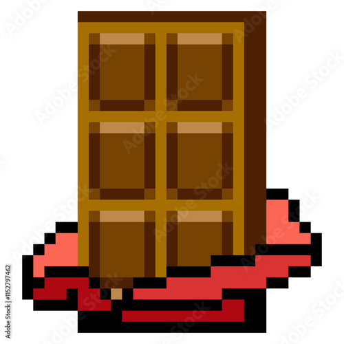 Chocolate bar in pixel art