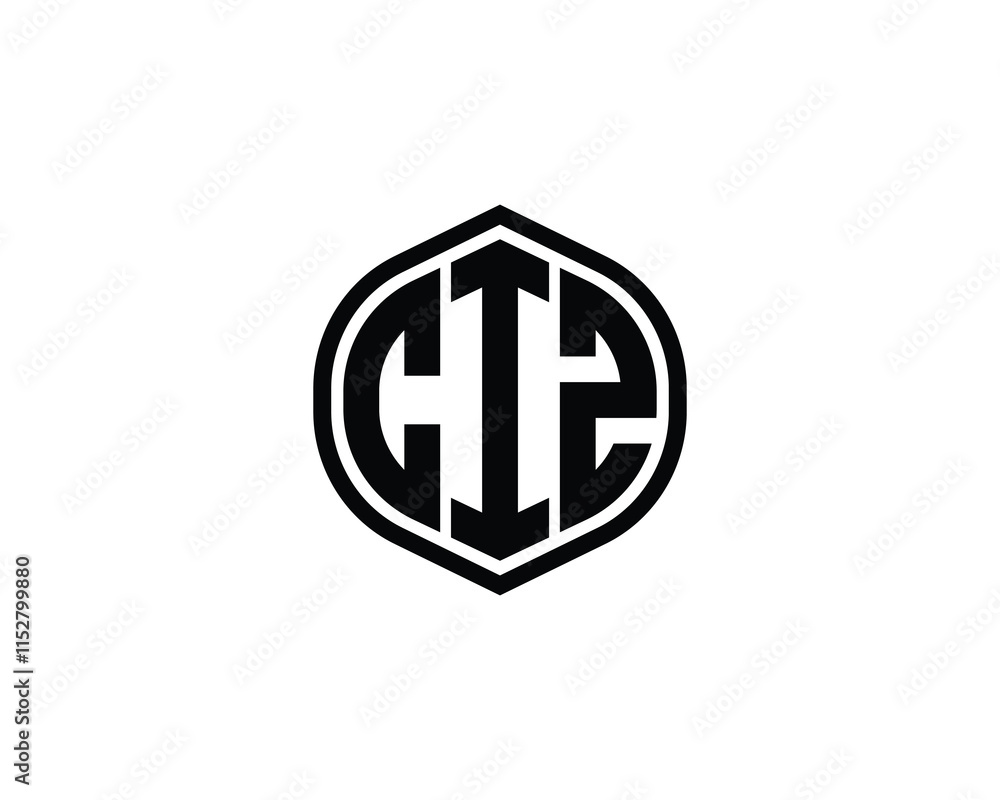 Obraz premium CIZ logo design vector template. CIZ