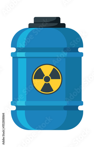Dangerous substances in container vector illustration