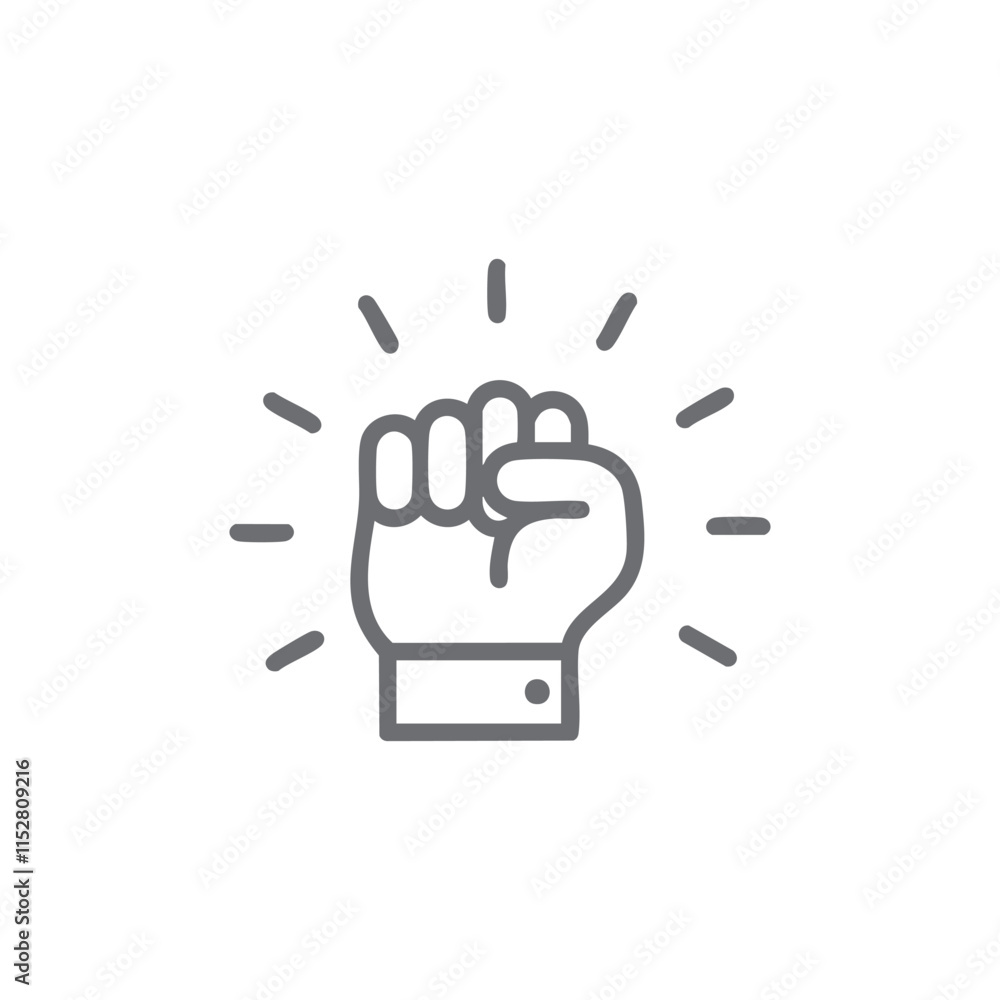 power hand icon represent labour day may 1
power hand icon represent labour day may 1