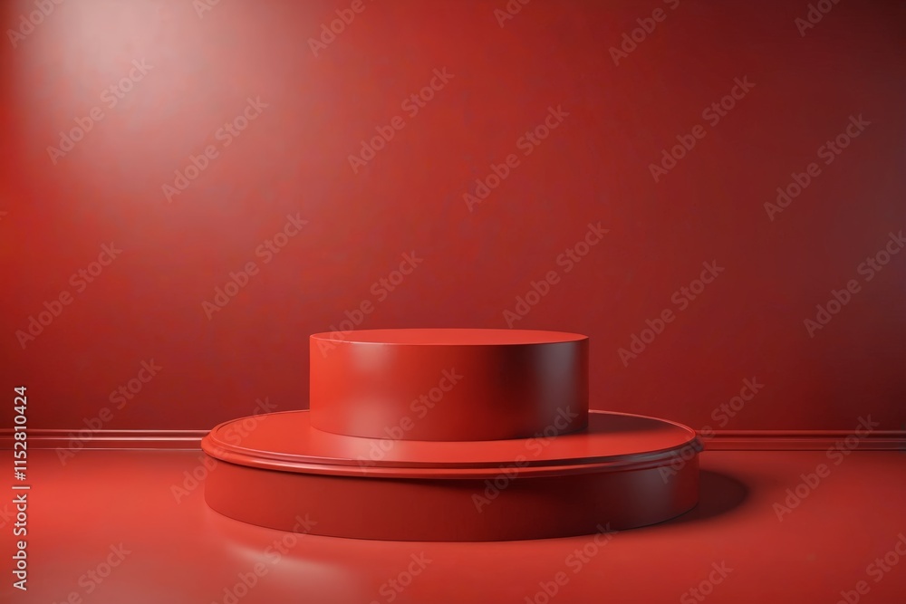 a close up of a red podium in a room with a red wall a close up of a red podium in a room with a red wall