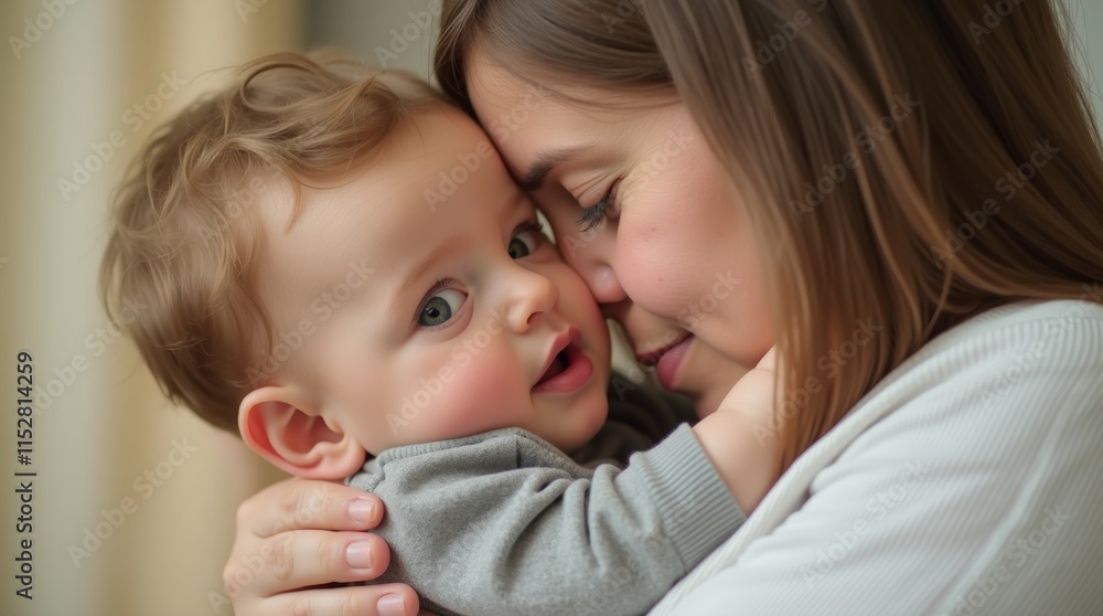 mother gently holding her child in her arms, showcasing a moment of love and tenderness mother gently holding her child in her arms, showcasing a moment of love and tenderness