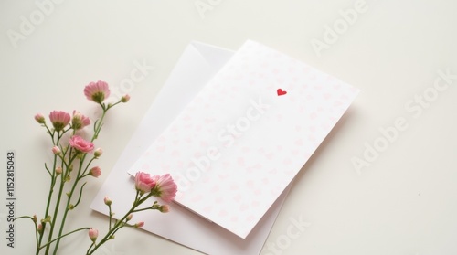 Wallpaper Mural simple yet elegant Mother's Day card with a heartfelt message and a small bouquet of flowers beside it, symbolizing love and appreciation Torontodigital.ca