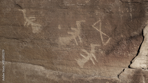 Humming Bird petroglyph of the Crow Canyon Petroglyphs, located  near Bloomfield, New Mexico