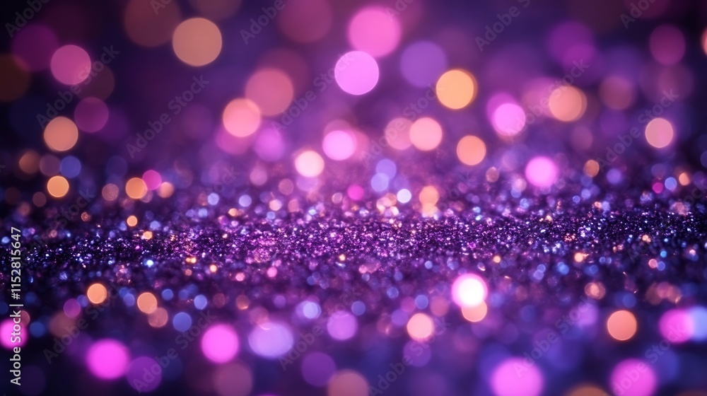 Glittering Purple Bokeh Background With Sparkling Lights Glittering Purple Bokeh Background With Sparkling Lights