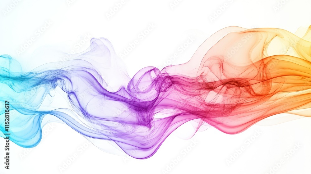 Abstract digital visualization of flowing waves in vibrant colors, Abstract digital visualization of flowing waves in vibrant colors,