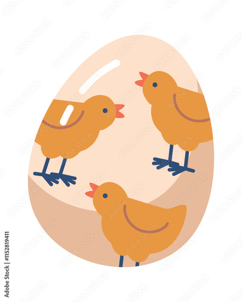 Easter egg with chicken design Easter egg with chicken design