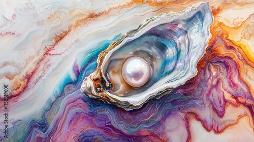 Discovering unique pearls in nature’s gemstone oasis underwater artistic photography vibrant colors
