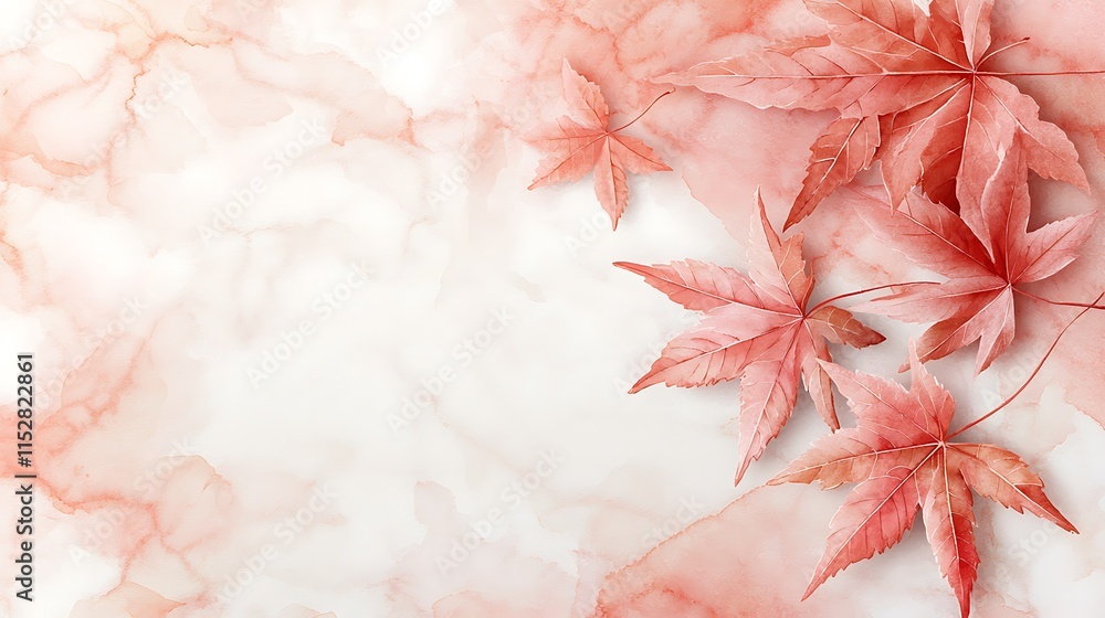 Seasonal beauty close-up of autumn leaves falling in a serene nature scene Seasonal beauty close-up of autumn leaves falling in a serene nature scene