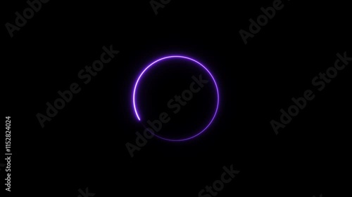 Wallpaper Mural circle loading animation neon light purple color animation on black background. Torontodigital.ca