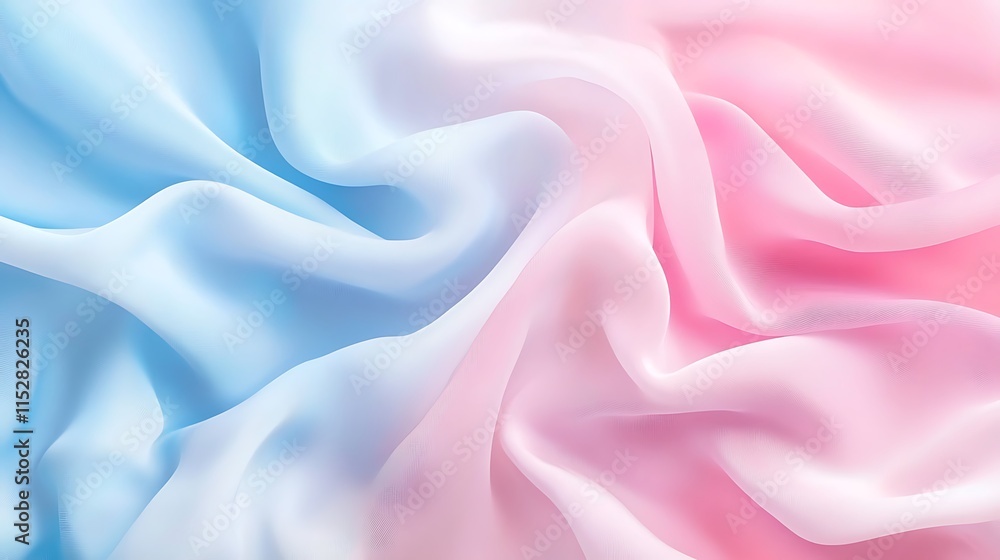 Softly Draped Pastel Fabric Mockup Photo. AI Generated Softly Draped Pastel Fabric Mockup Photo. AI Generated