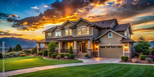 Colorado Springs Dream Home: Wide-Angle Photography of Perfect Single Family House