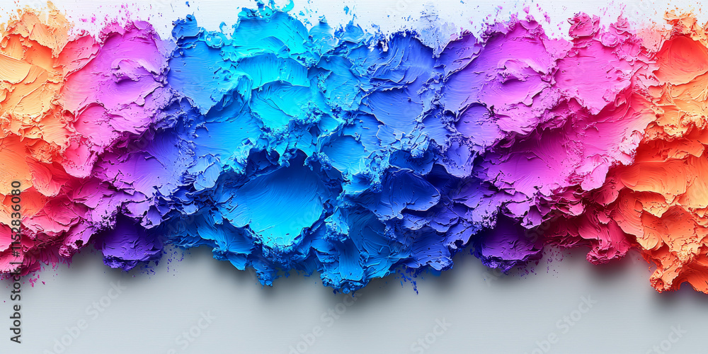 Obraz premium Vibrant Colorful Abstract Texture with Paint Swirls