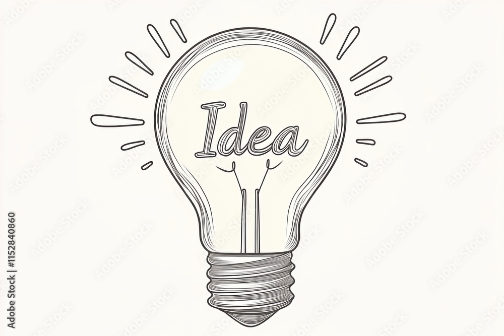 A light bulb illustration with the word A light bulb illustration with the word