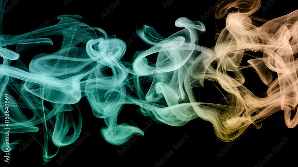 custom made wallpaper toronto digitalAbstract Colorful Smoke Swirls on Black Background (1)