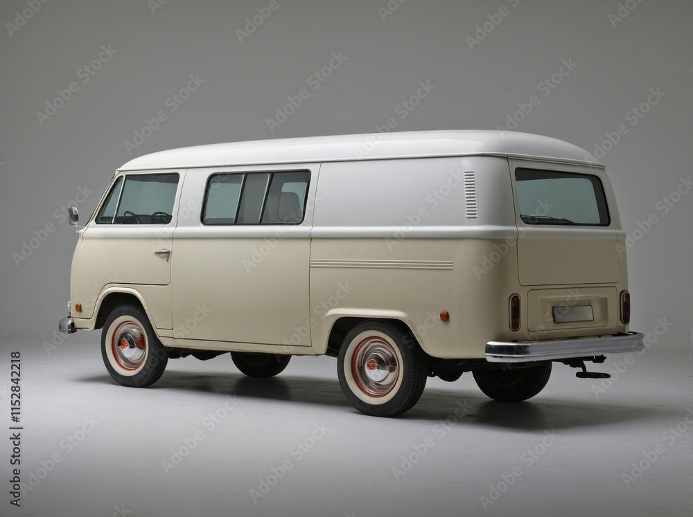 A van photographed at a 45-degree rear angle A van photographed at a 45-degree rear angle