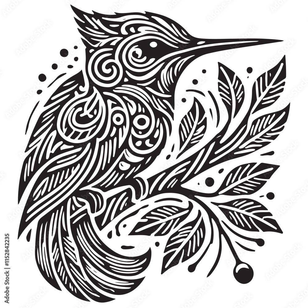 Silhouette Batik Pattern Unique Creative Art On Bird With Tree Isolated In White Background Vector 29 Silhouette Batik Pattern Unique Creative Art On Bird With Tree Isolated In White Background Vector 29