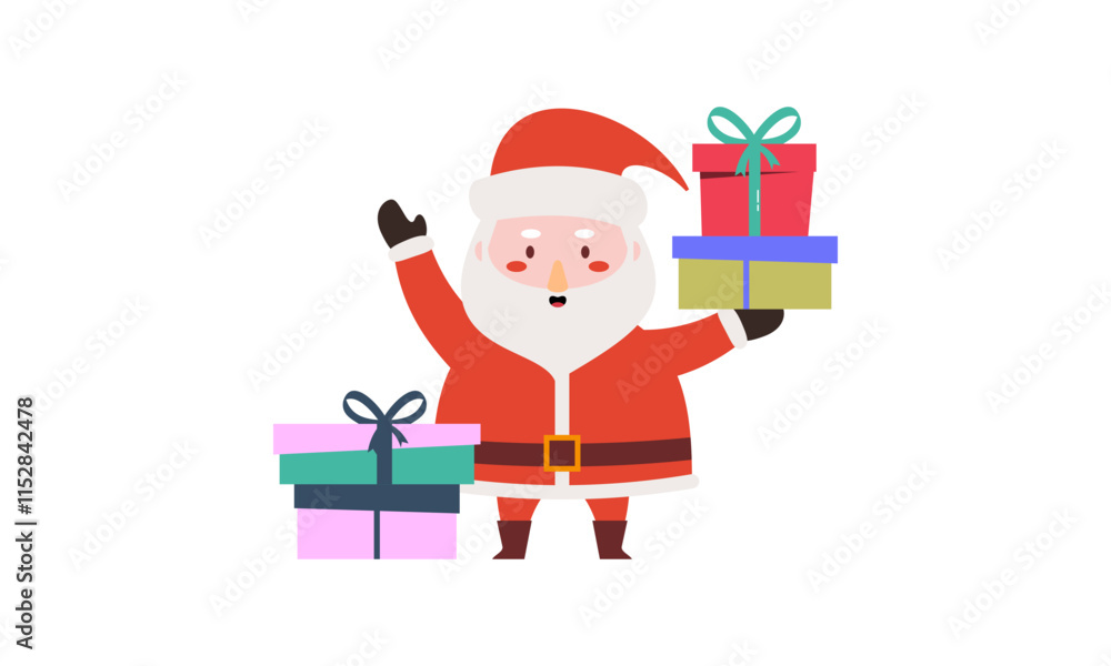 Santa claus characters collection vector Santa claus characters collection vector