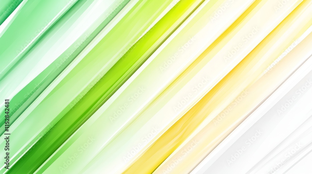 Fototapeta premium Abstract Diagonal Lines Green Yellow White Gradient Background