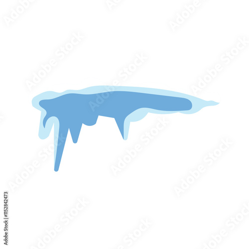 Snow caps of roofs vector illustration design