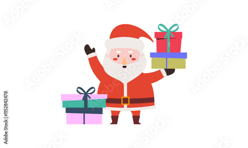 Santa claus characters collection vector