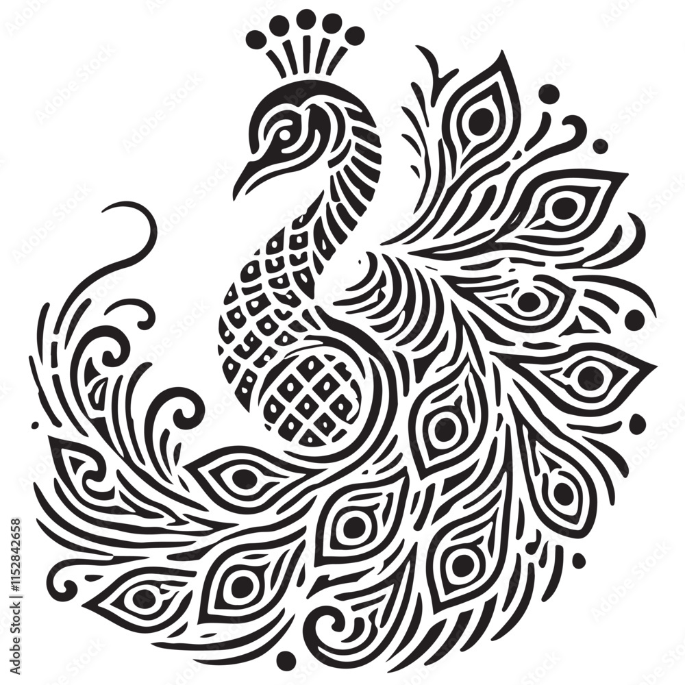 Silhouette Batik Pattern Unique Creative Art On Bird With Tree Isolated In White Background Vector 36 Silhouette Batik Pattern Unique Creative Art On Bird With Tree Isolated In White Background Vector 36