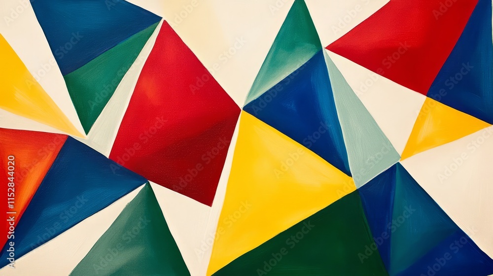 Fototapeta premium Abstract Geometric Colorful Triangle Composition