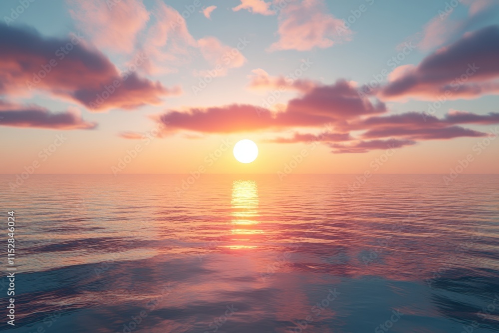 Serene sunset over calm ocean water. (14) Serene sunset over calm ocean water. (14)