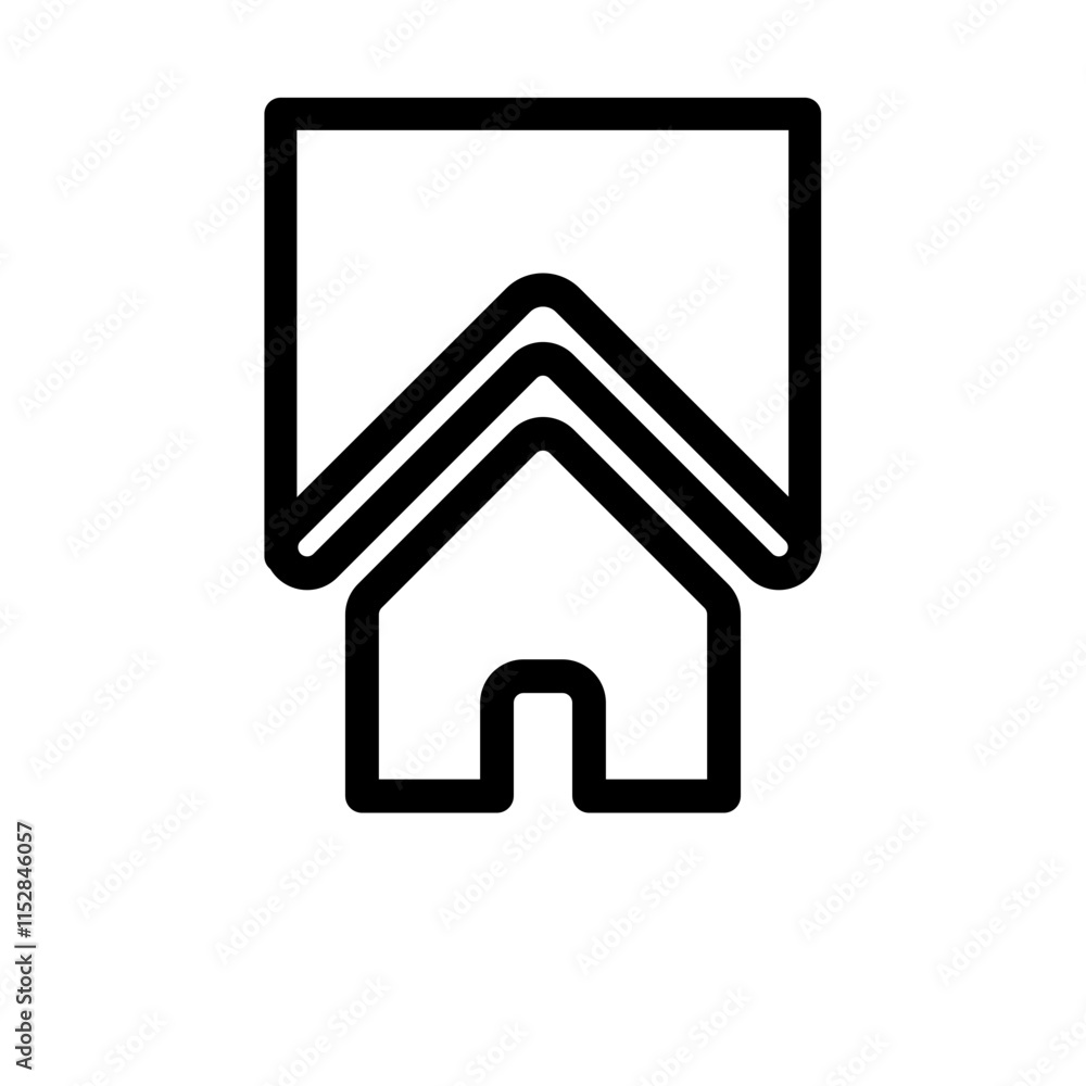 Home Icon Isolated Line Home Icon Isolated Line